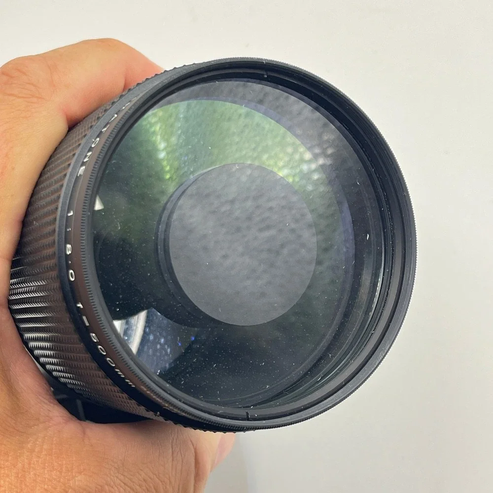 Spiratone Minitel 500mm f/8.0 Mirror Lens Made in Japan with Case and Filters